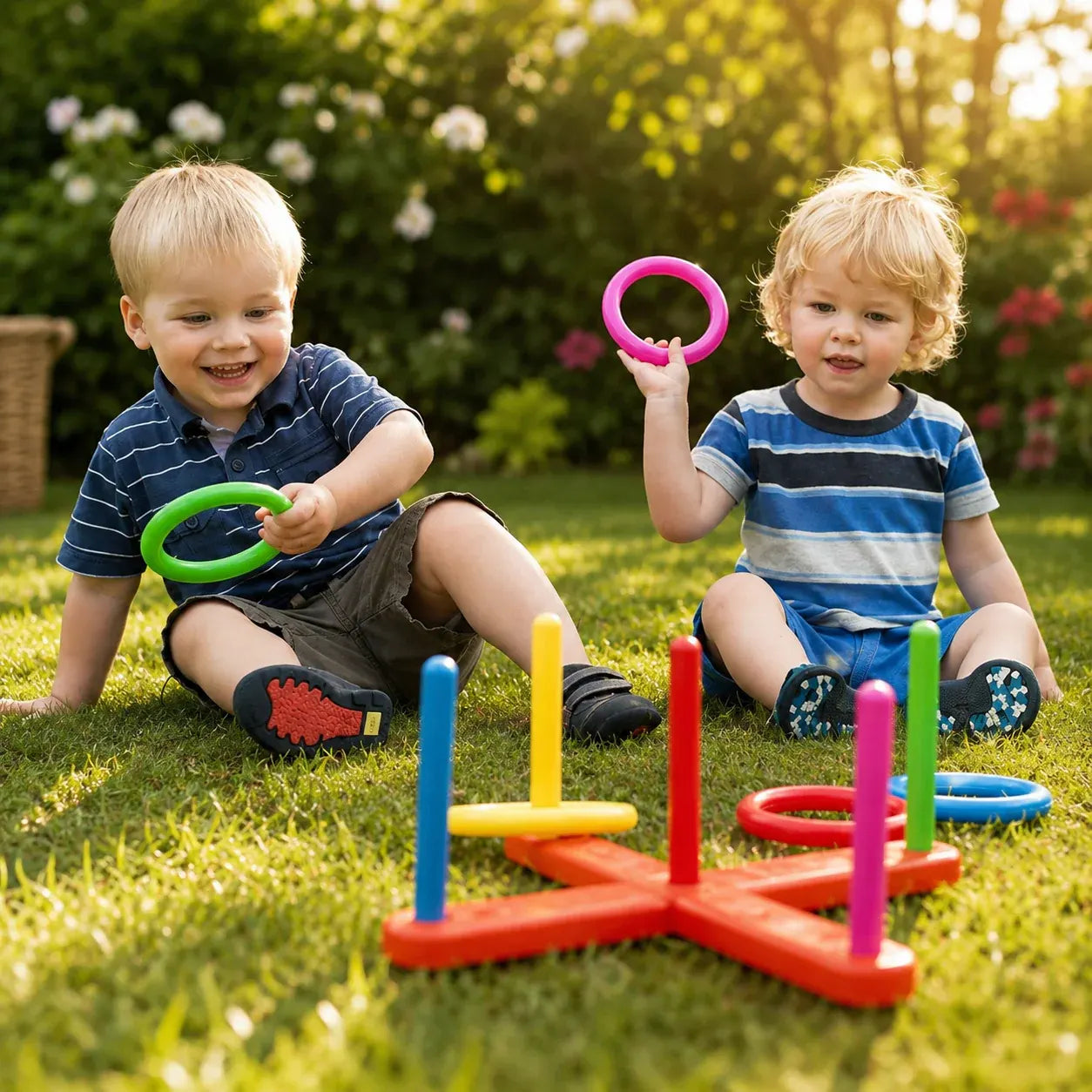 Portable Ring Toss Set for Outdoor Family Party Fun