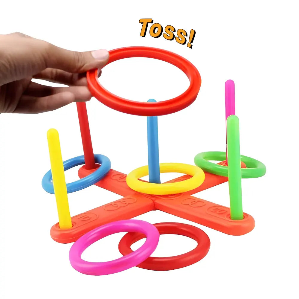 Portable Ring Toss Set for Outdoor Family Party Fun
