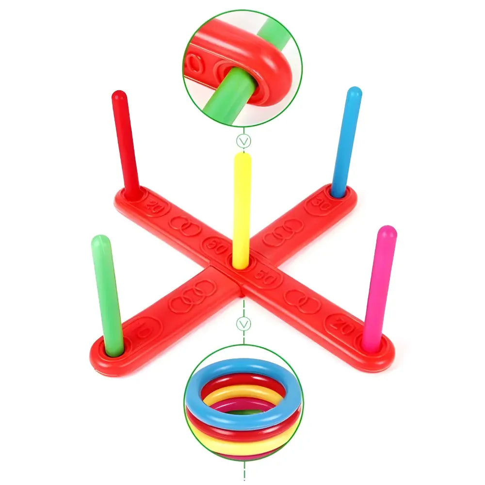 Portable Ring Toss Set for Outdoor Family Party Fun