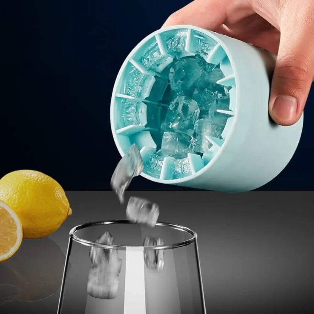 Portable Silicone Ice Cube Tray Maker with Cup Pack, Easy-Use Cooling Design