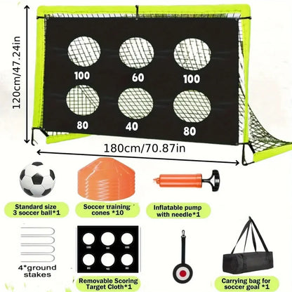 Portable Soccer Training Goal Net for Accurate Shooting Practice