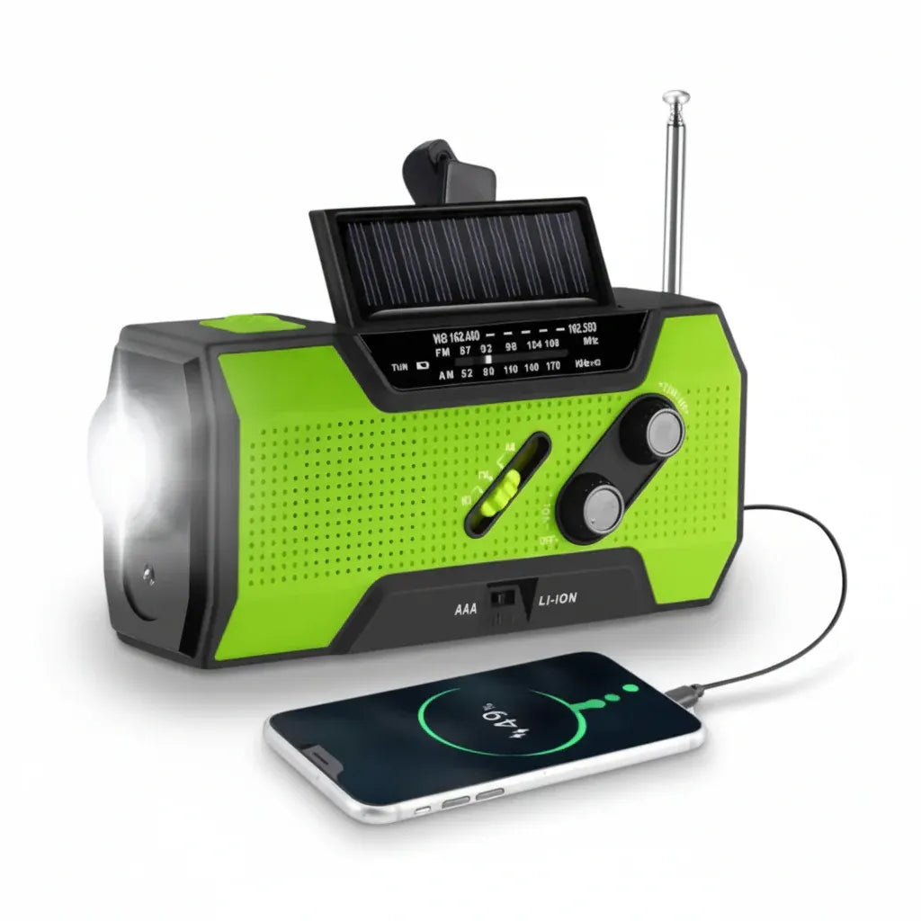 Portable Solar Hand Crank Emergency Weather Radio with Charger