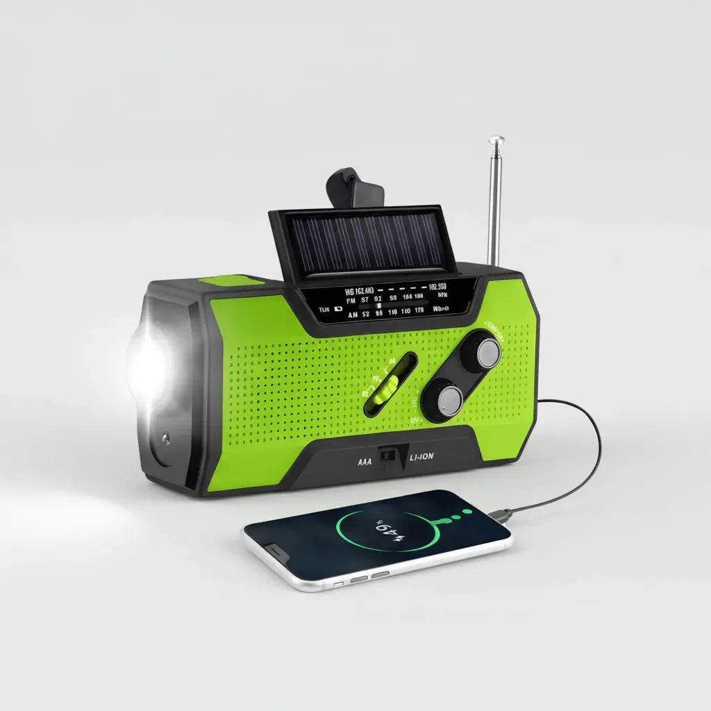 Portable Solar Hand Crank Emergency Weather Radio with Charger