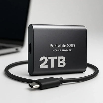 Portable SSD 2TB USB-C External Solid State Mobile Storage Drive