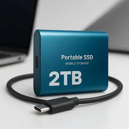 Portable SSD 2TB USB-C External Solid State Mobile Storage Drive