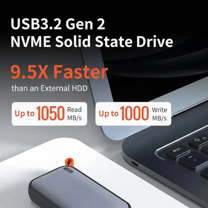 Portable SSD 512GB External Storage Drive with 1050MB/s Transfer Speed