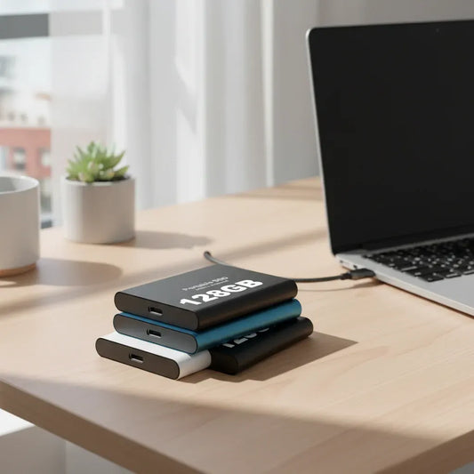 Portable SSD External Hard Drive 128GB Compact Storage Device