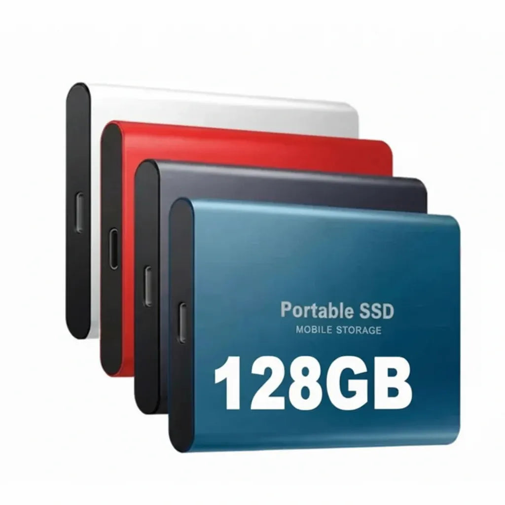 Portable SSD External Hard Drive 128GB Compact Storage Device