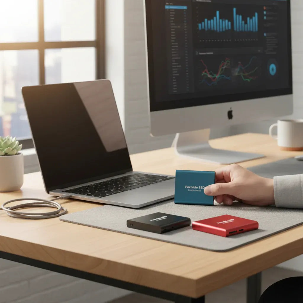 Portable SSD External Hard Drive 128GB Compact Storage Device