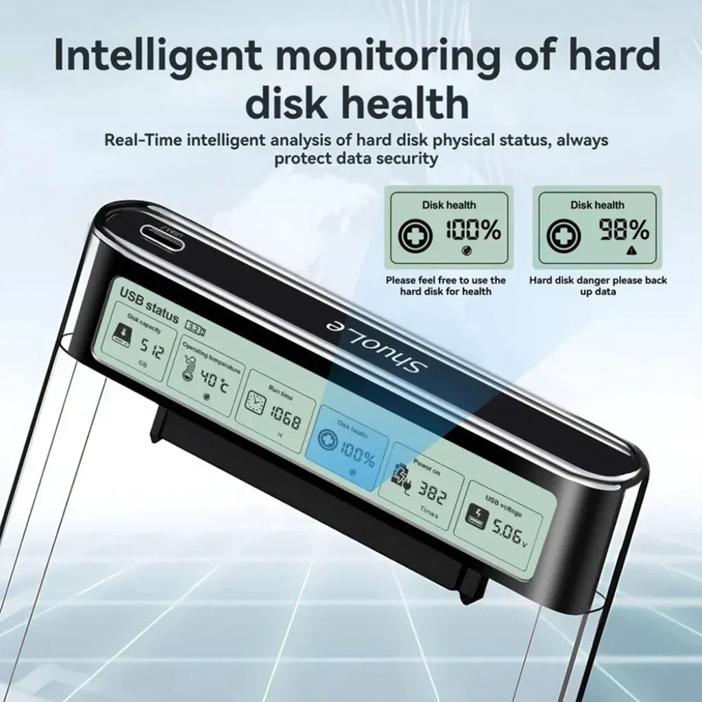Portable SSD External Hard Drive USB Docking Station Data Transfer Adapter