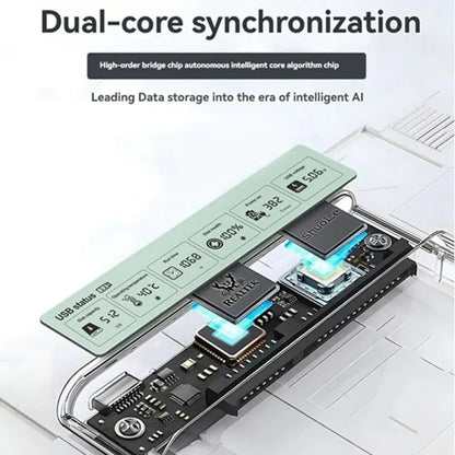 Portable SSD External Hard Drive USB Docking Station Data Transfer Adapter