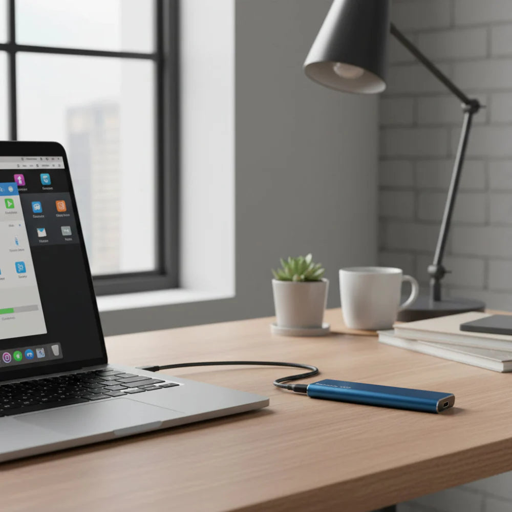 Portable SSD External Hard Drive with USB 3.2 High-Speed Storage