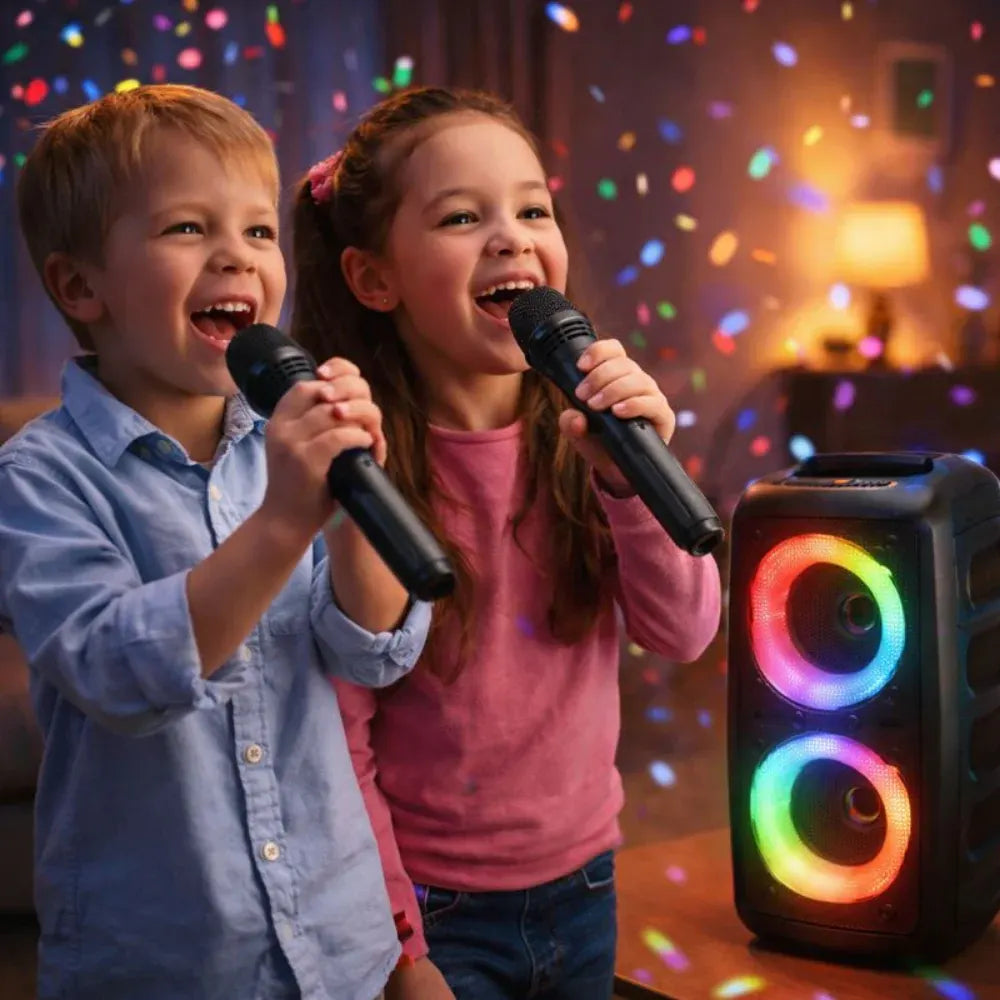 Portable Wireless Karaoke Speaker with Microphones