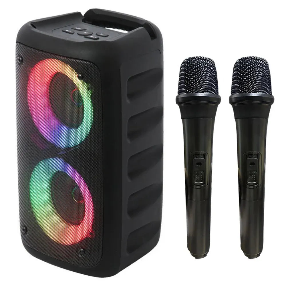 Portable Wireless Karaoke Speaker with Microphones