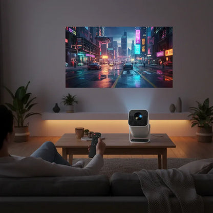 Portable Wireless Mini Projector 1080P Support for Home Theater Streaming