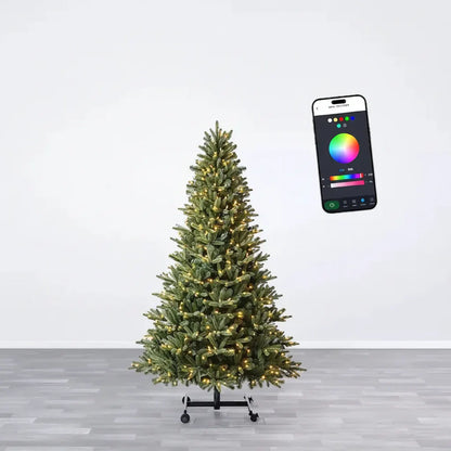 Pre-Lit Faux Christmas Tree with Full Decorations