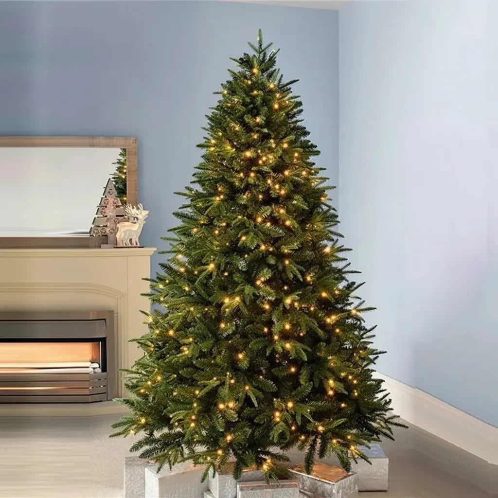 Pre-Lit Faux Christmas Tree with Full Decorations