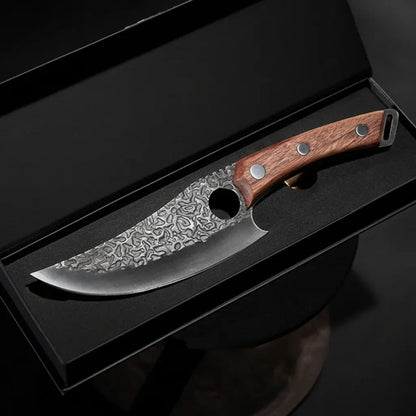 Precision Chef Knife with Wooden Handle for Effortless Cutting