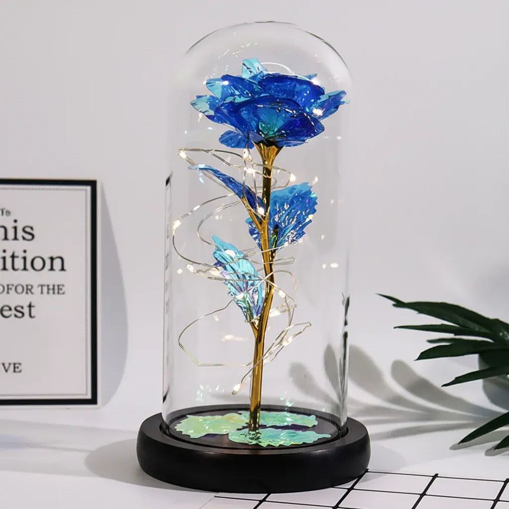 Preserved Rose Flower Glass Dome Keepsake Gift for Mother's Day