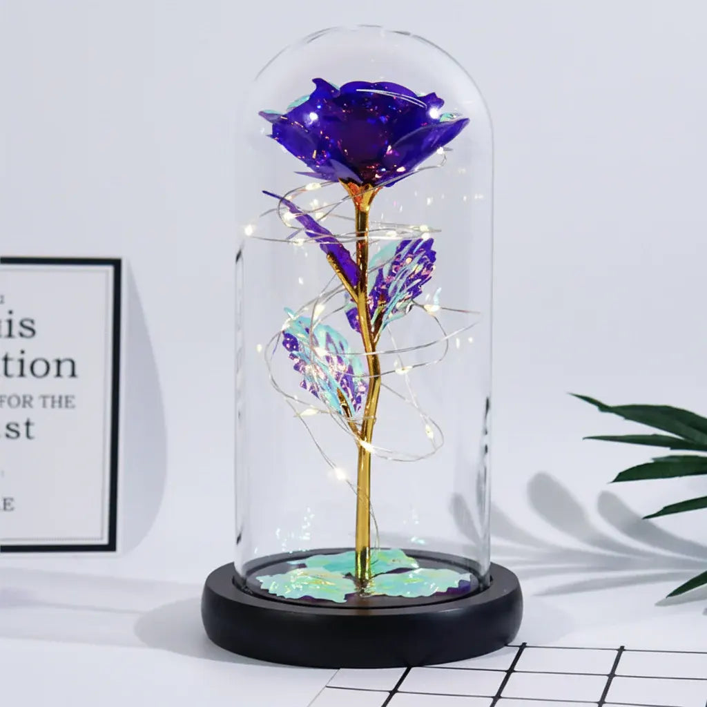 Preserved Rose Flower Glass Dome Keepsake Gift for Mother's Day