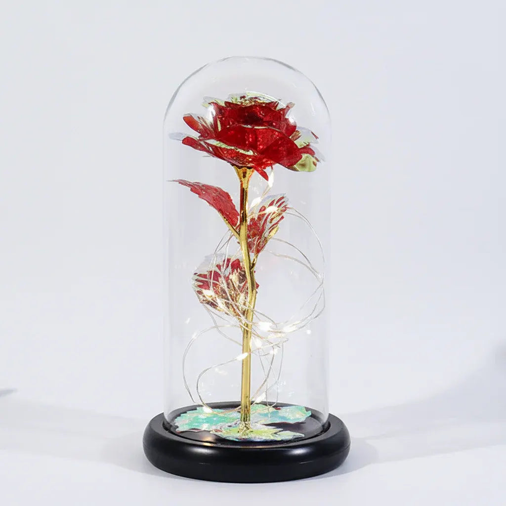 Preserved Rose Flower Glass Dome Keepsake Gift for Mother's Day