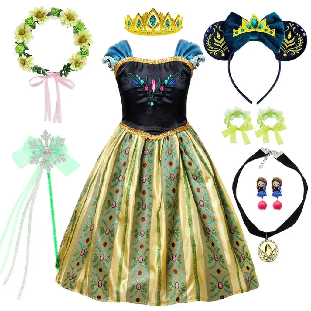 Princess Halloween Costume Dress with Accessory Set