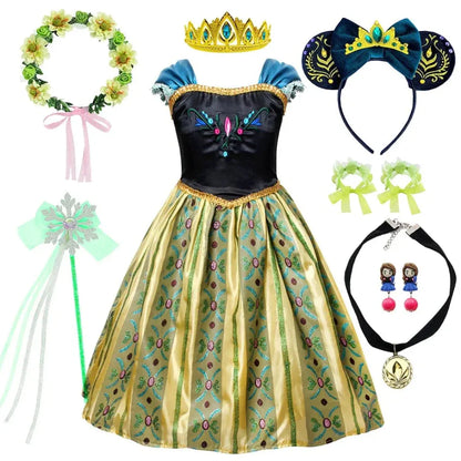 Princess Halloween Costume Dress with Accessory Set