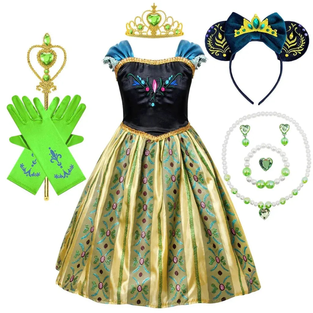 Princess Halloween Costume Dress with Accessory Set