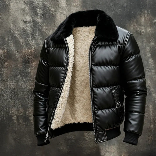 Puffer Winter Coat with High Collar Windproof Outerwear