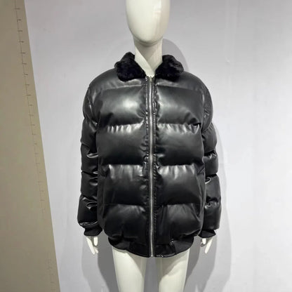 Puffer Winter Coat with High Collar Windproof Outerwear