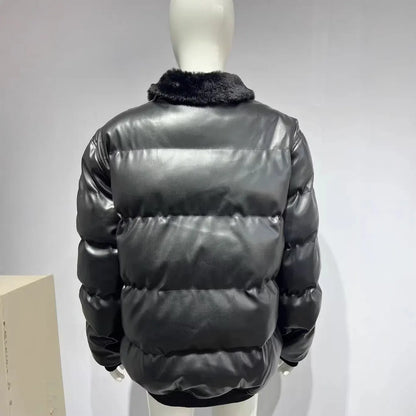 Puffer Winter Coat with High Collar Windproof Outerwear