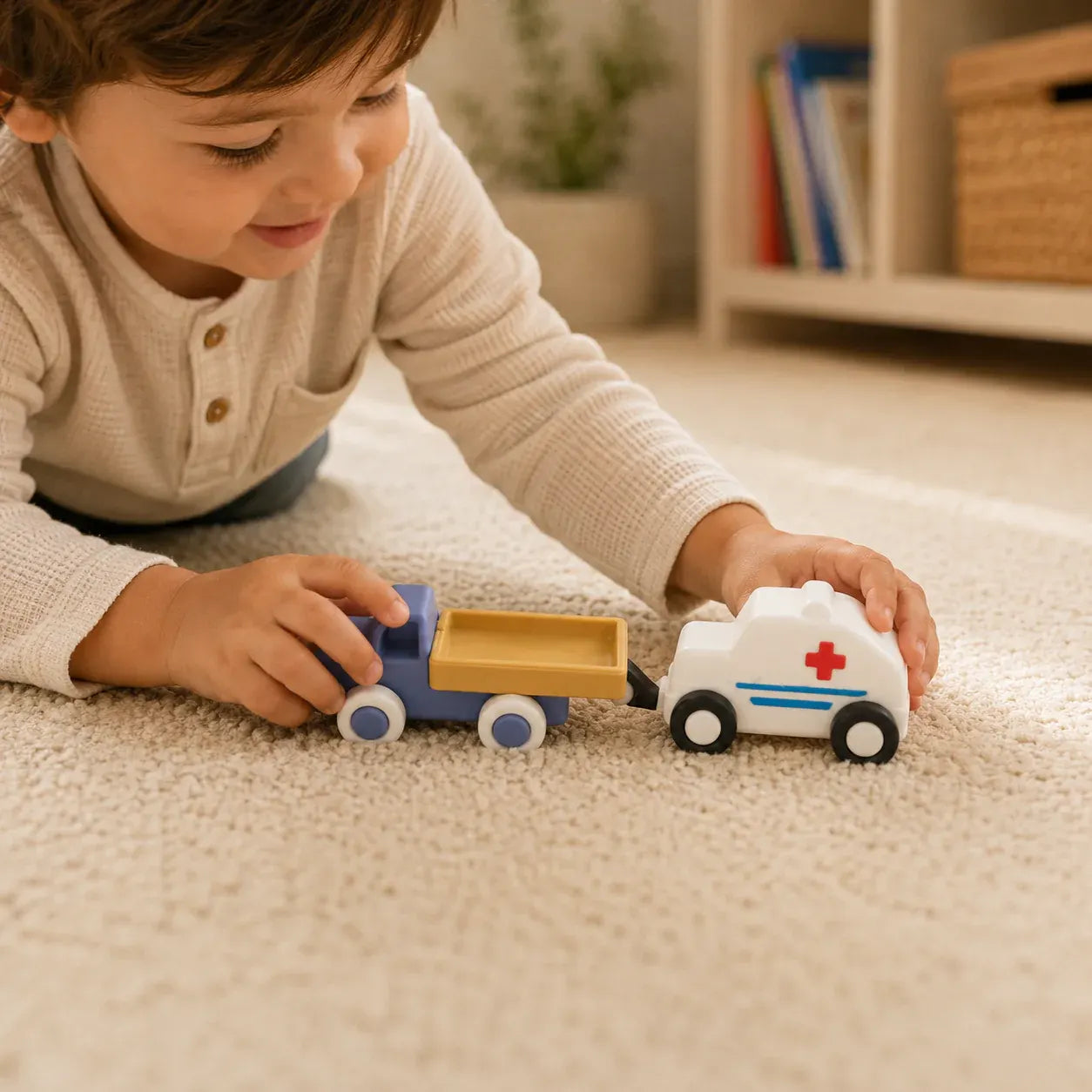 Pull-Back Push Toy Vehicle Set for Toddlers