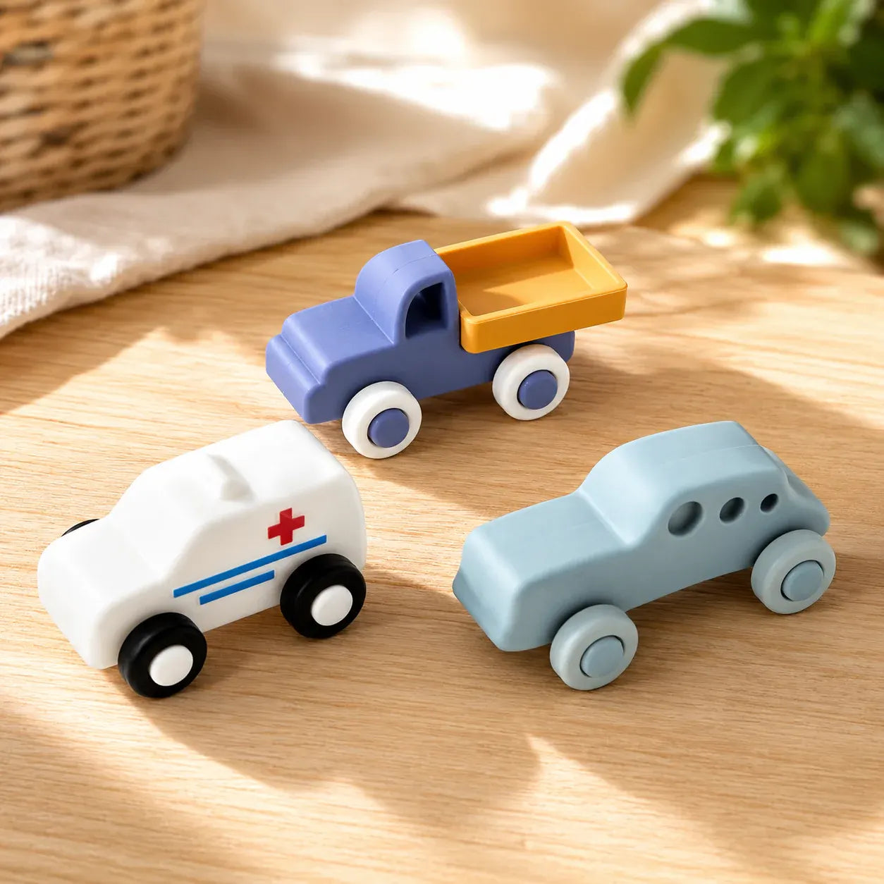 Pull-Back Push Toy Vehicle Set for Toddlers