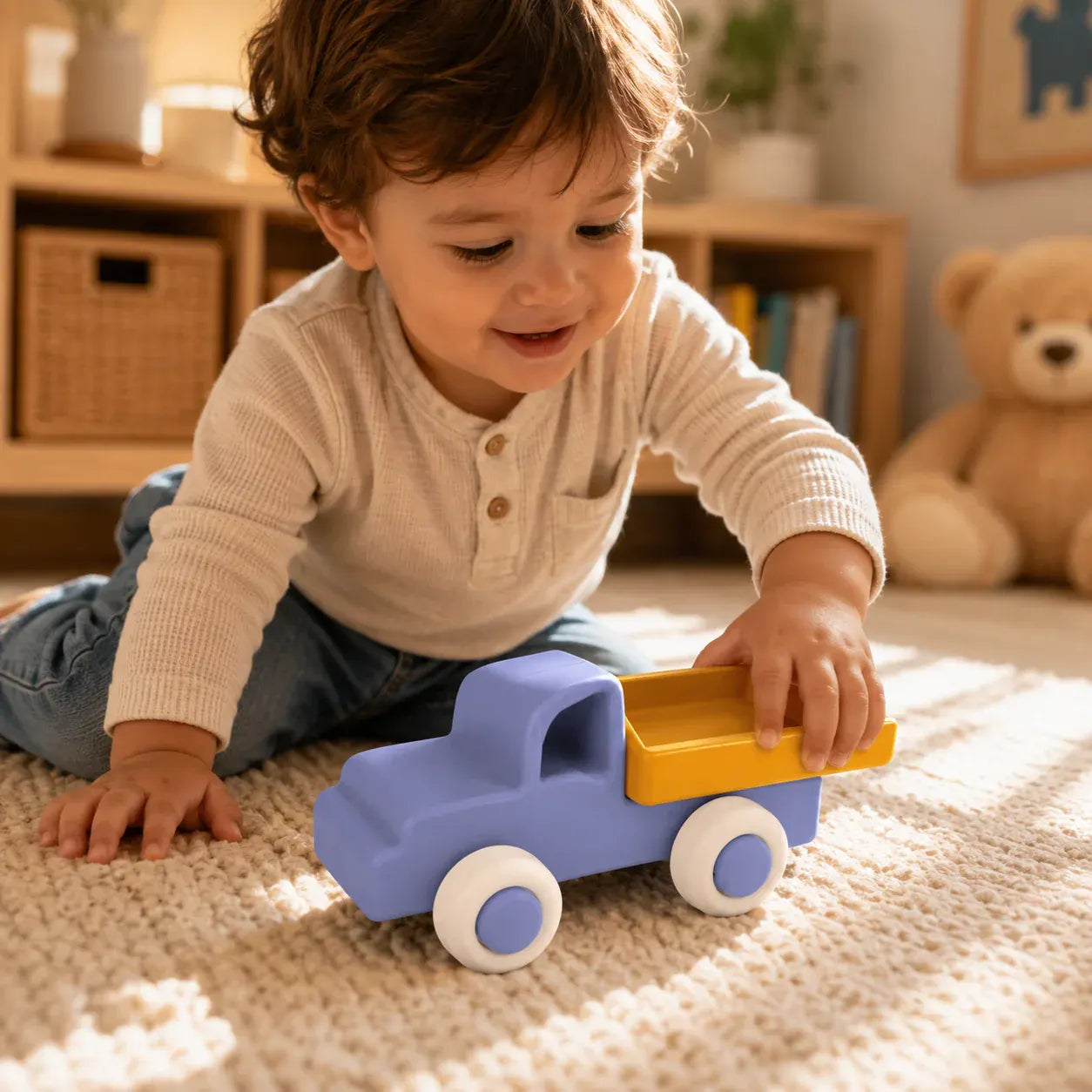Pull-Back Push Toy Vehicle Set for Toddlers
