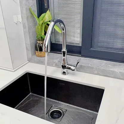 Pull-Out Metal Kitchen Sink Faucet with Modern Design