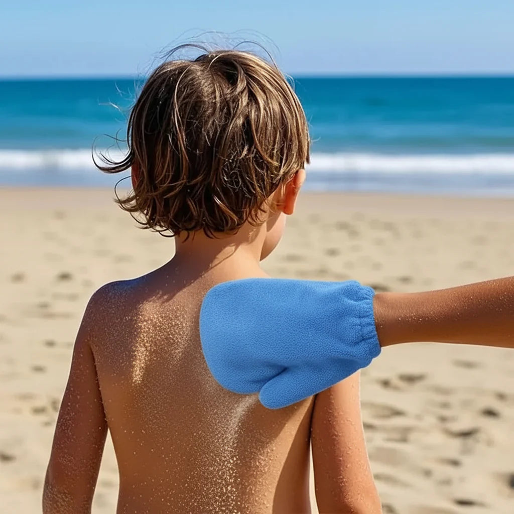 Quick-Dry Sand Removing Mitts for Beach Essentials