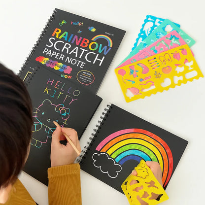 Rainbow Scratch Art Drawing Paper Craft Kit