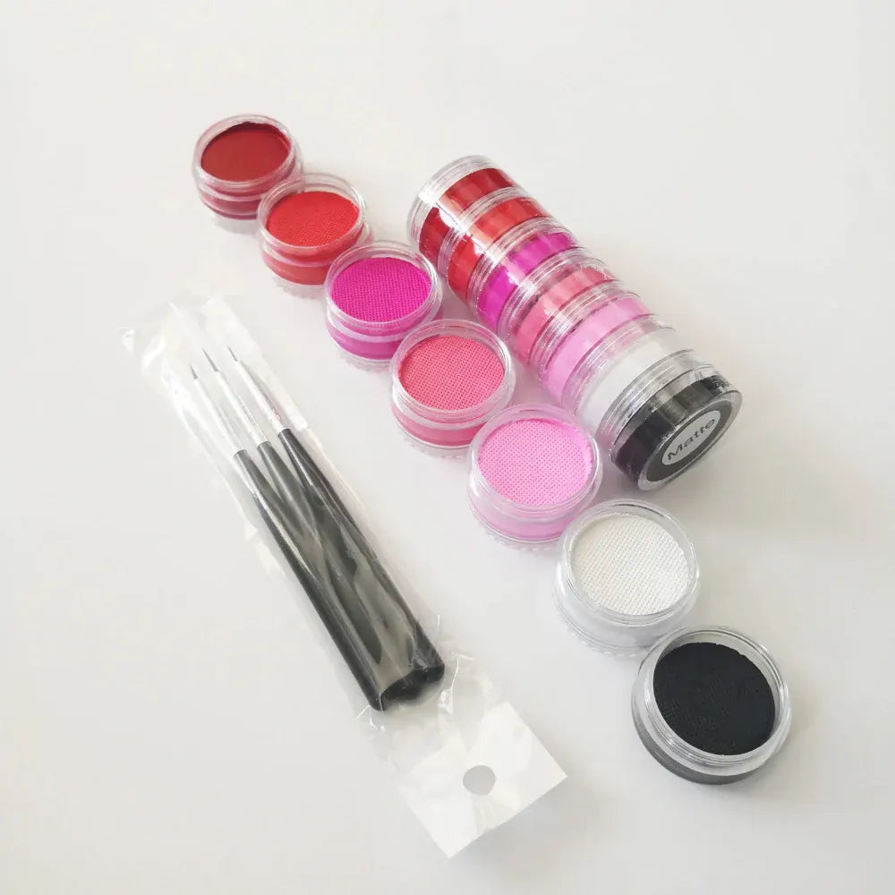 Rainbow Split Cake Design Body Paint Kit for Creative Face Art