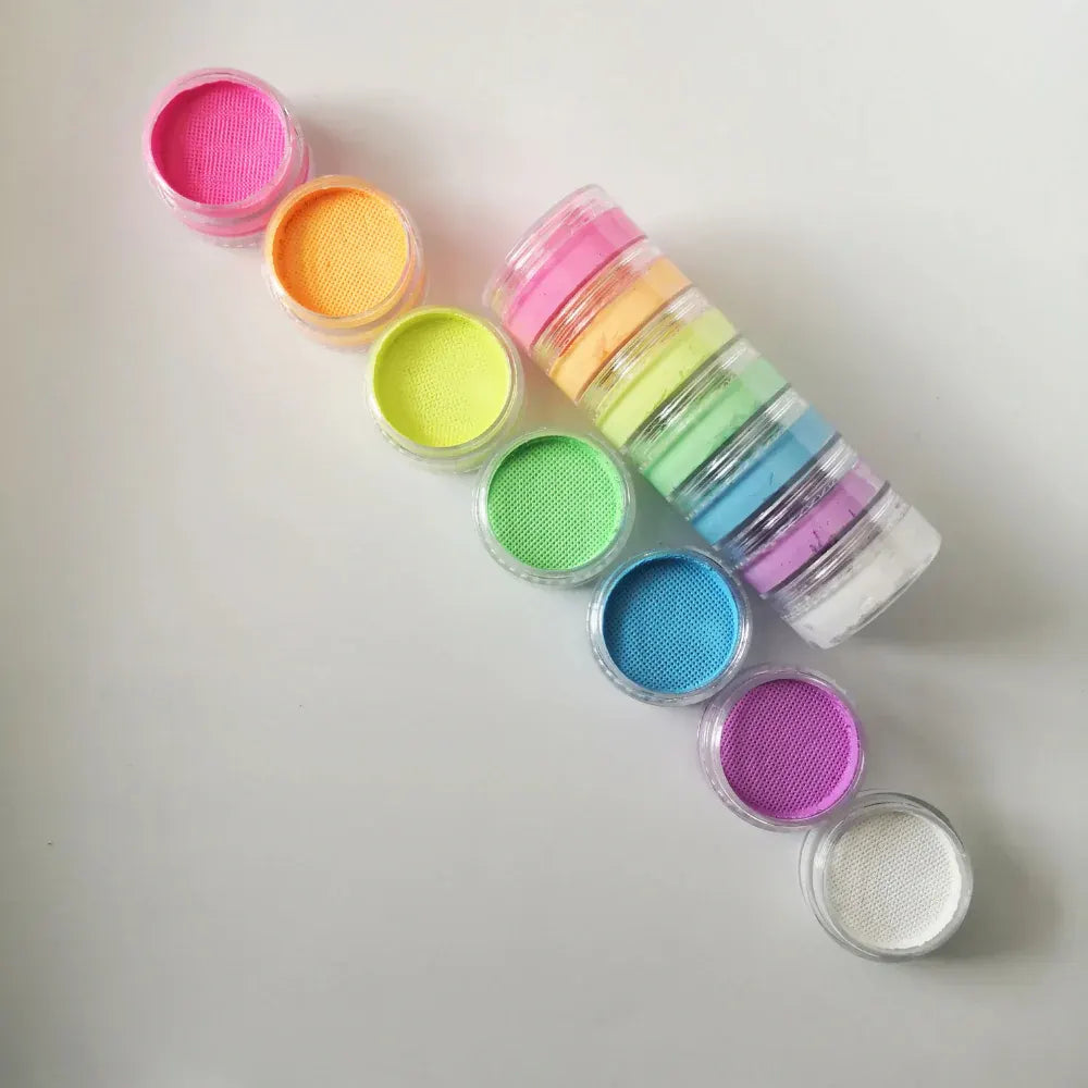 Rainbow Split Cake Design Body Paint Kit for Creative Face Art