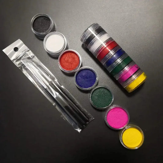 Rainbow Split Cake Design Body Paint Kit for Creative Face Art