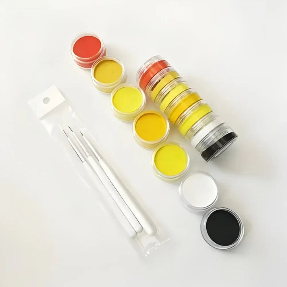 Rainbow Split Cake Design Body Paint Kit for Creative Face Art