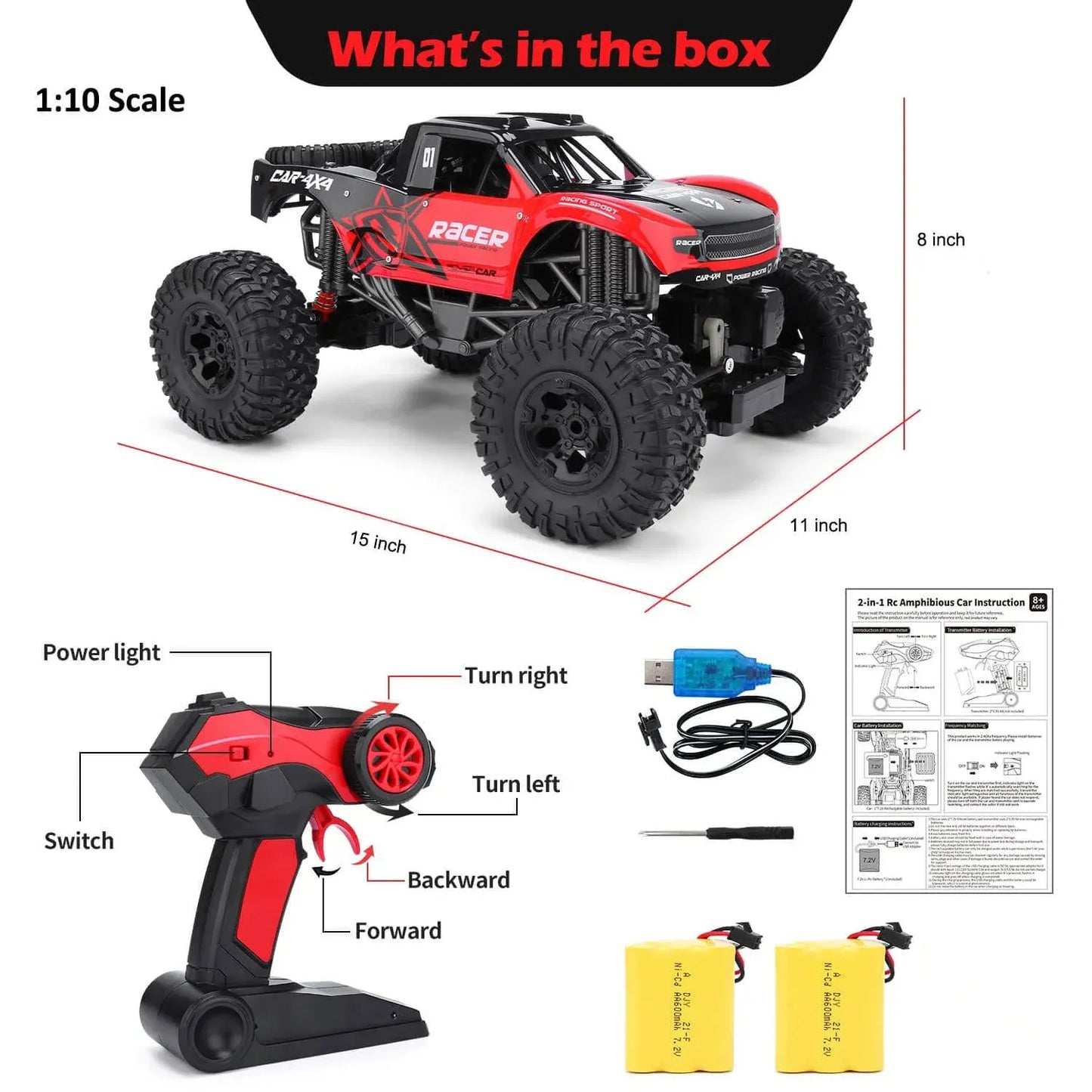 RC Amphibious Off-Road Monster Truck – All Terrain Adventure Vehicle