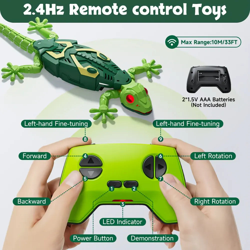 RC Climbing Lizard Toy for Kids - Wall Crawling Action Figure with Remote Control
