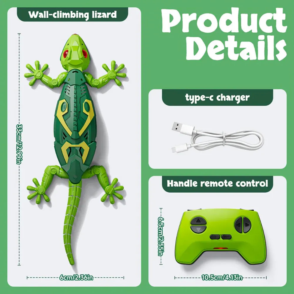 RC Climbing Lizard Toy for Kids - Wall Crawling Action Figure with Remote Control