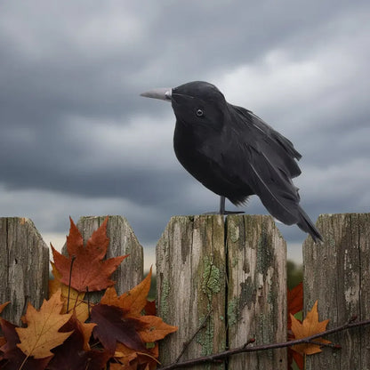 Realistic Artificial Crow Halloween Decor Set