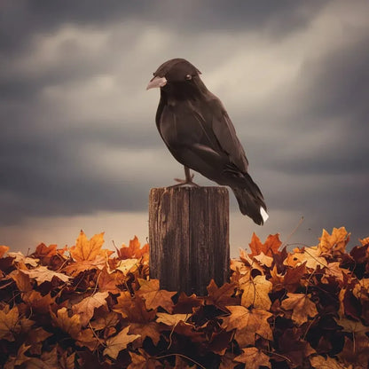 Realistic Artificial Crow Halloween Decor Set