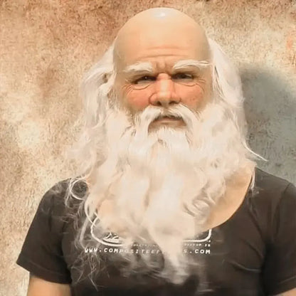 Realistic Bearded Santa Mask for Christmas and Halloween Costumes
