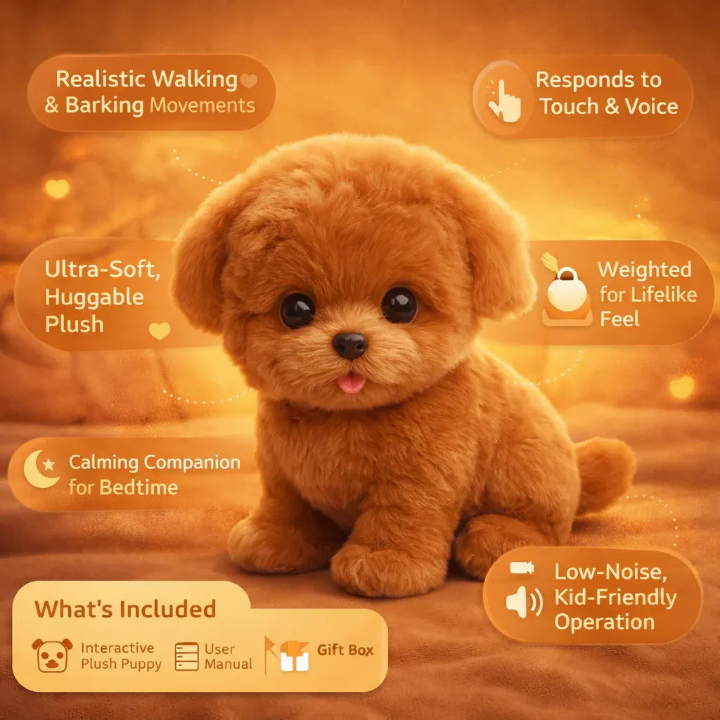 Realistic Interactive Plush Puppy with Lifelike Movement