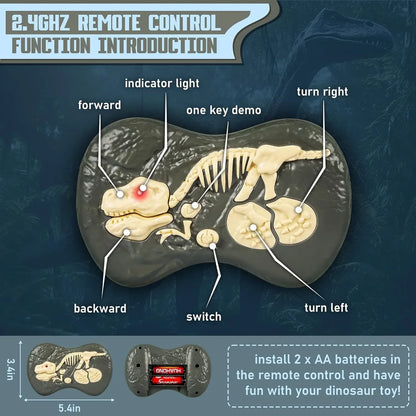 Realistic Roaring Dinosaur Toy with Remote Control