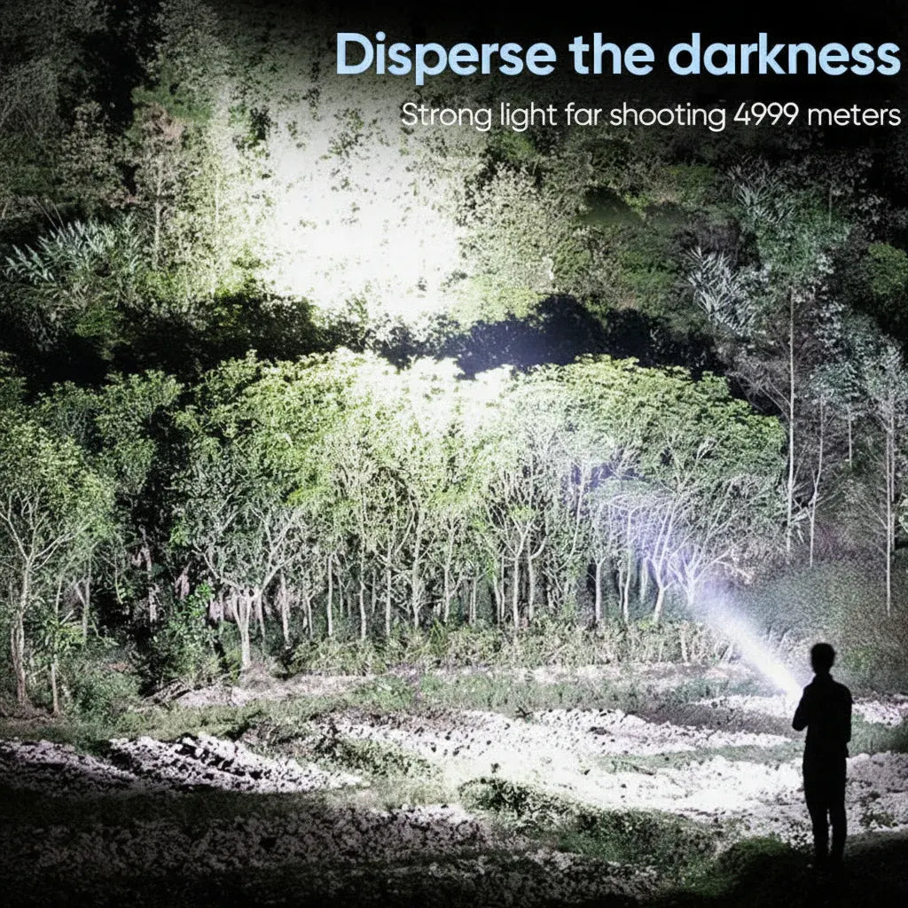 Rechargeable Aluminum LED Tactical Torch for Outdoor Use